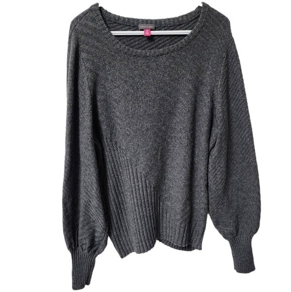 Vince Camuto grey bell sleeves sweater top - Picture 1 of 6